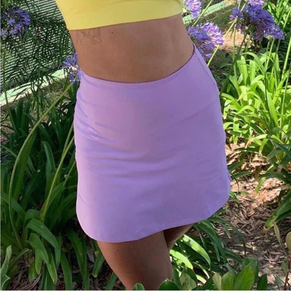 Girlfriend collective lilac skort - L